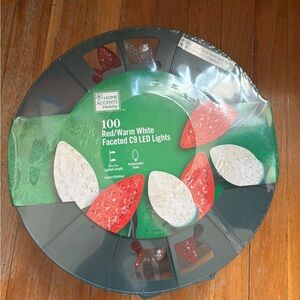 HOME ACCENTS HOLIDAY100 Count Red/Warm White Faceted C9 LED Lights